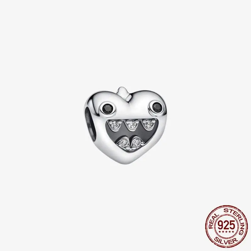 925 Sterling Silver Gold Heart Plated Dangle Charm for Original Bracelet Beads Jewelry DIY Birthday Gift for Women plata de ley