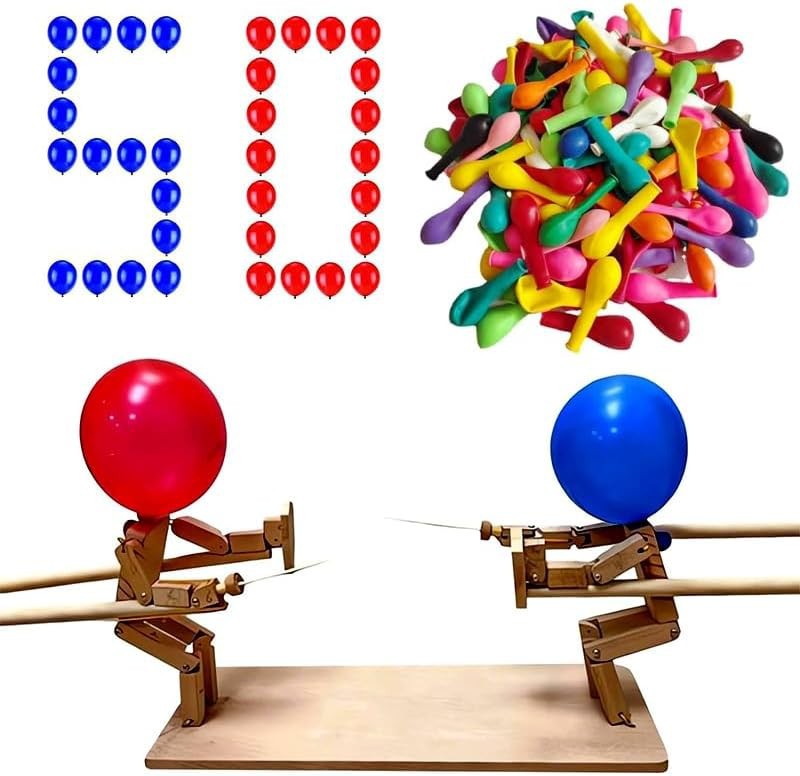 Balloon Man Battle Platform Export Popular Wooden Splicing Kidsren's Double Battle Balloon Man Battle