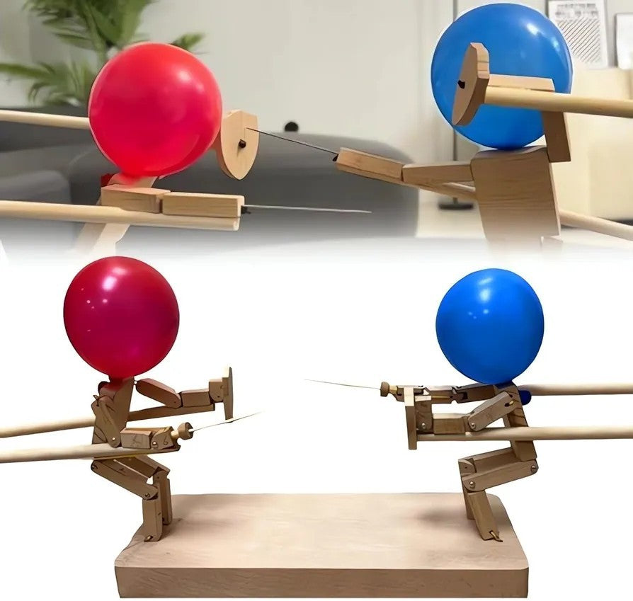 Balloon Man Battle Platform Export Popular Wooden Splicing Kidsren's Double Battle Balloon Man Battle