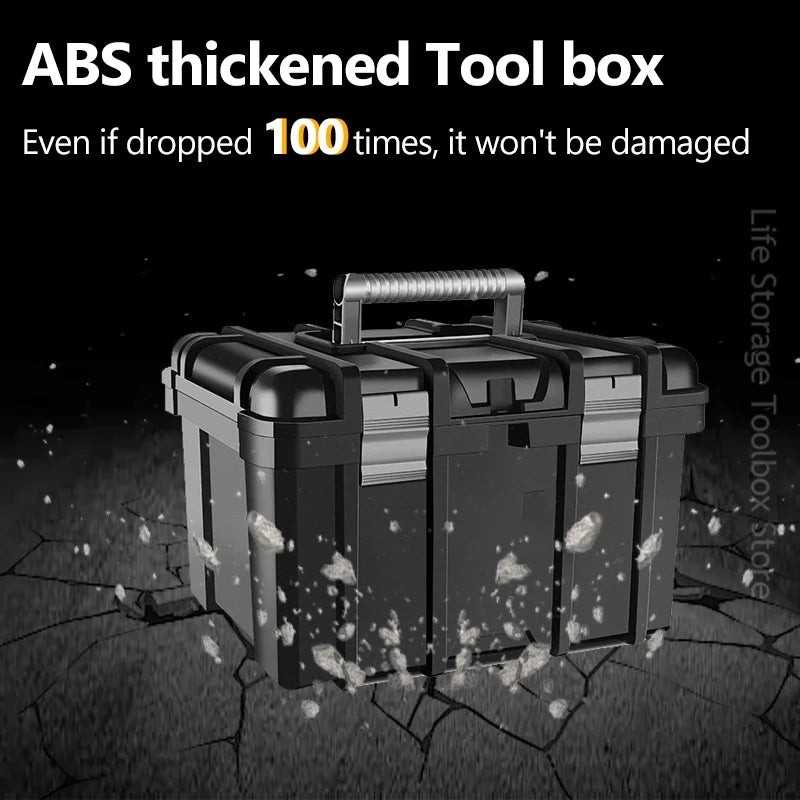 Large Waterproof Tool Box Plastic Hard case Hardware Toolbox 2-Layer Large Tool box Storage Box Portable Toolbox pelican case