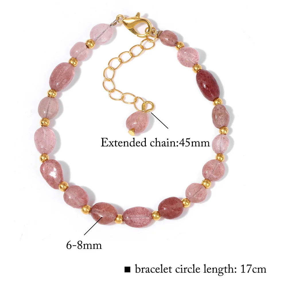 Natural Stone Lapis Lazuli Beads Bracelet Irregular Chip Stone Adjustable Bracelets Tiger Eye Agates Bangles Women Fine Jewelry