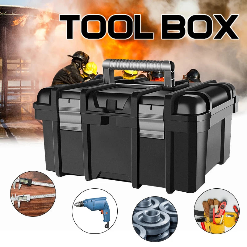 Large Waterproof Tool Box Plastic Hard case Hardware Toolbox 2-Layer Large Tool box Storage Box Portable Toolbox pelican case