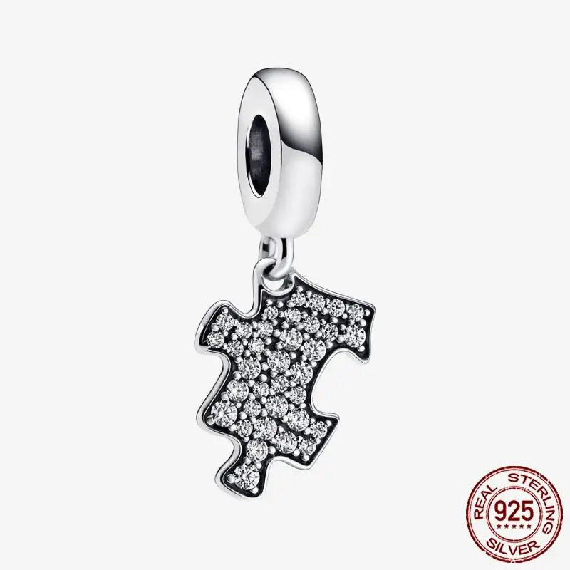 925 Sterling Silver Gold Heart Plated Dangle Charm for Original Bracelet Beads Jewelry DIY Birthday Gift for Women plata de ley