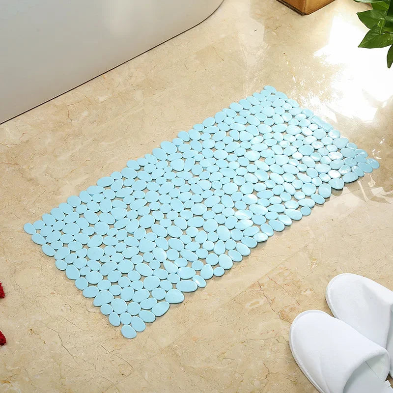 Non-Slip Bathroom Mat Anti Slip Bath Mats Suction Cup Shower Cushion Long Bathtub Foot Pads PVC Plastic Mats for Bathroom