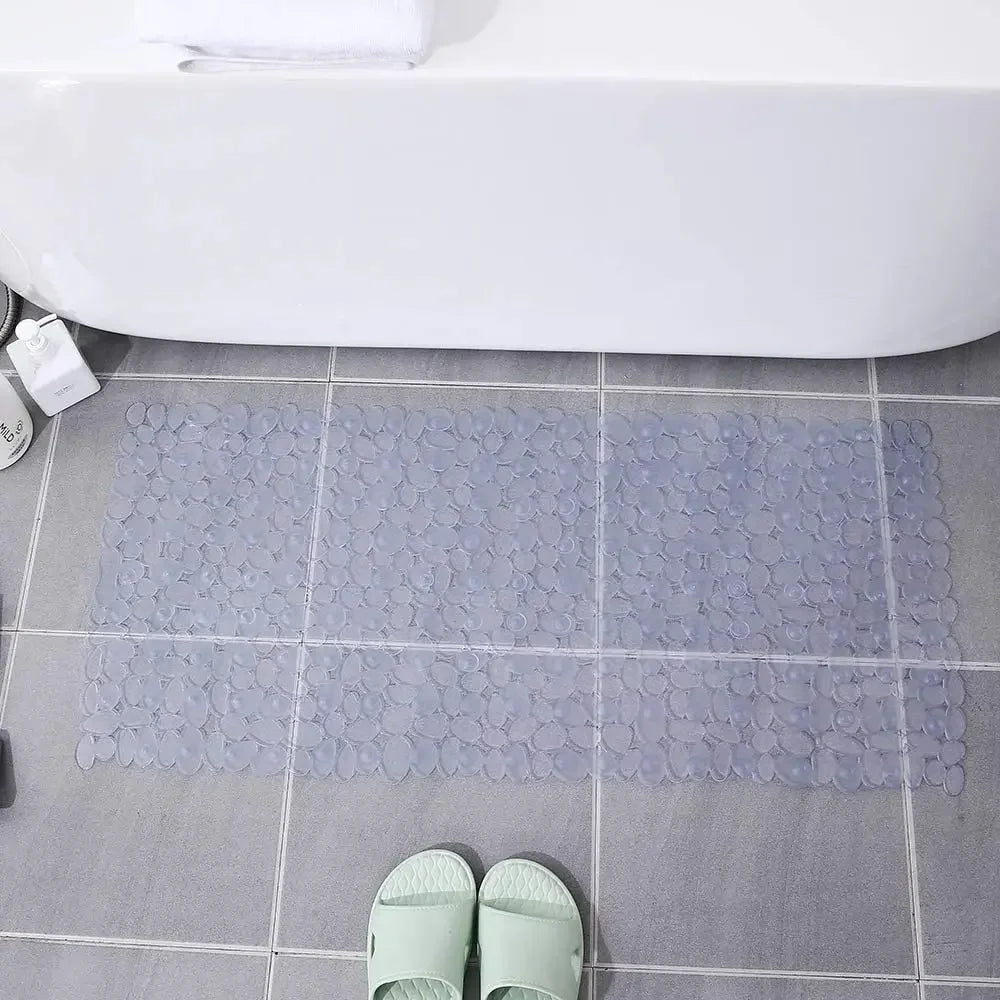 Non-Slip Bathroom Mat Anti Slip Bath Mats Suction Cup Shower Cushion Long Bathtub Foot Pads PVC Plastic Mats for Bathroom