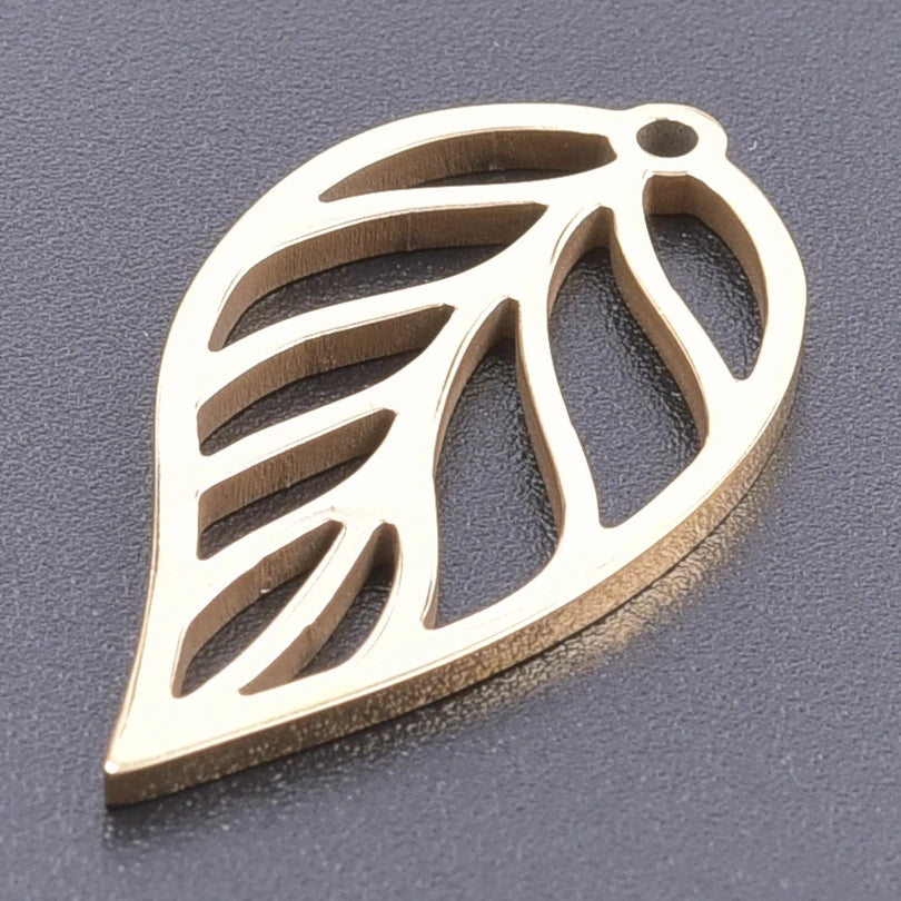 5pcs/Lot 18k Real Gold Plated Rose Lotus Bulk Charms For Jewelry Making Supplies DIY Sunflower Pendants Stainless Steel Charm