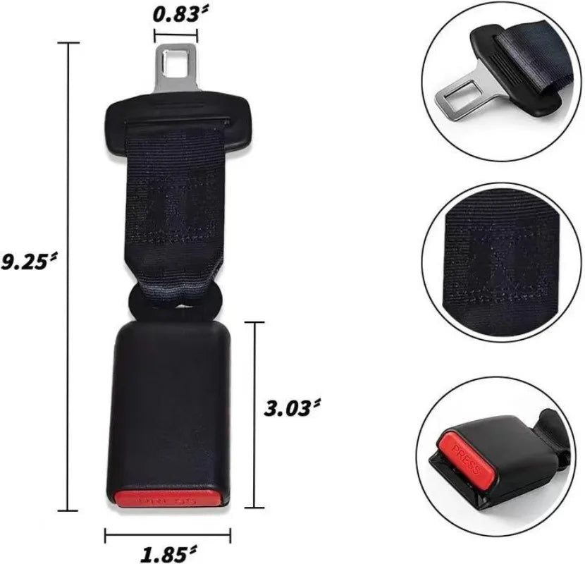 Premium Universal Seat Belt 25 Buckle Extender Clip Heavy Duty Metal Adapter for Car Safety Belts (Compatible with Most Models)