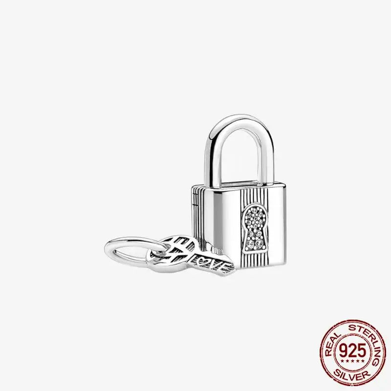 925 Sterling Silver Gold Heart Plated Dangle Charm for Original Bracelet Beads Jewelry DIY Birthday Gift for Women plata de ley