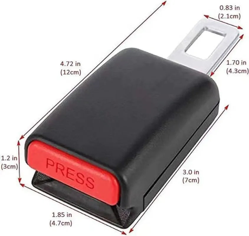 Premium Universal Seat Belt 25 Buckle Extender Clip Heavy Duty Metal Adapter for Car Safety Belts (Compatible with Most Models)
