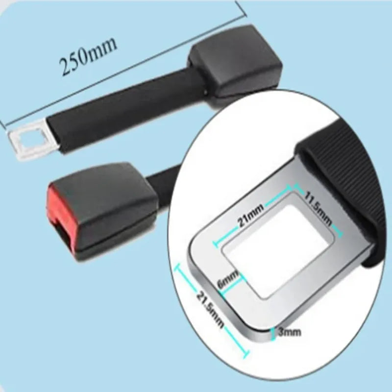 Premium Universal Seat Belt 25 Buckle Extender Clip Heavy Duty Metal Adapter for Car Safety Belts (Compatible with Most Models)