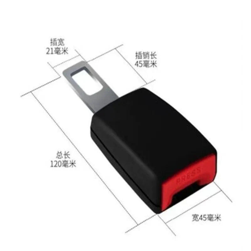 Premium Universal Seat Belt 25 Buckle Extender Clip Heavy Duty Metal Adapter for Car Safety Belts (Compatible with Most Models)