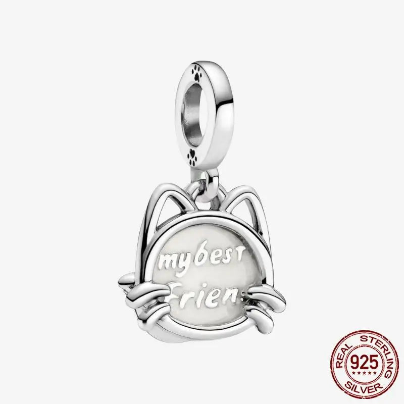 925 Sterling Silver Gold Heart Plated Dangle Charm for Original Bracelet Beads Jewelry DIY Birthday Gift for Women plata de ley