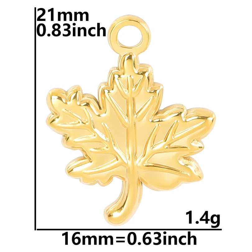 5pcs/Lot 18k Real Gold Plated Rose Lotus Bulk Charms For Jewelry Making Supplies DIY Sunflower Pendants Stainless Steel Charm
