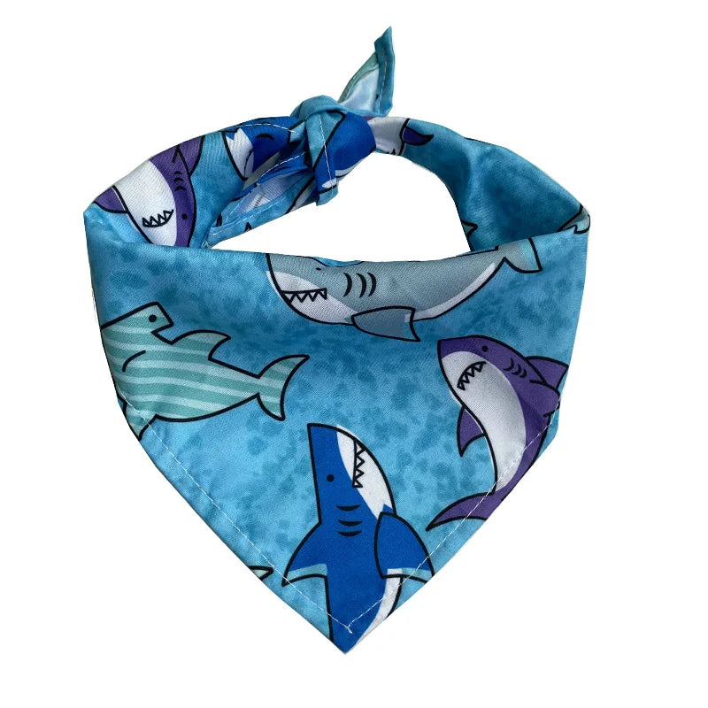 Pet Dog Bandana Outdoor Beach Triangular Scarf Cute Puppy Kerchief Summer Holiday Pet Accessories For Small Medium Large Dogs