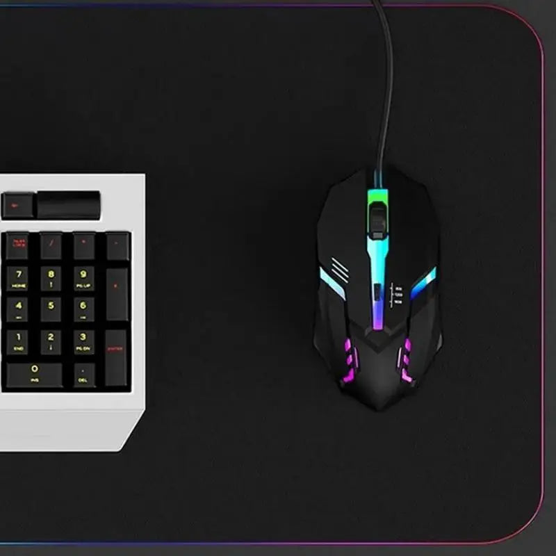 Latest high-quality ergonomic gaming mouse, suitable for desktop and laptop computers, 4-button USB RGB backlit mouse