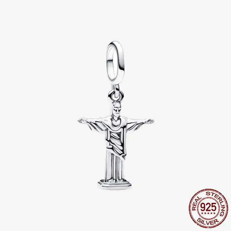 925 Sterling Silver Gold Heart Plated Dangle Charm for Original Bracelet Beads Jewelry DIY Birthday Gift for Women plata de ley
