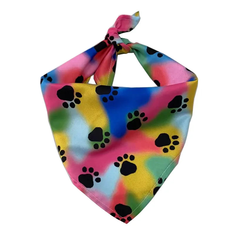 Pet Dog Bandana Outdoor Beach Triangular Scarf Cute Puppy Kerchief Summer Holiday Pet Accessories For Small Medium Large Dogs