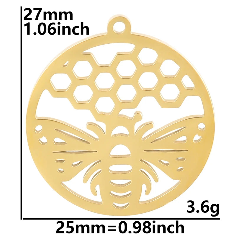 5pcs/Lot 18k Real Gold Plated Rose Lotus Bulk Charms For Jewelry Making Supplies DIY Sunflower Pendants Stainless Steel Charm