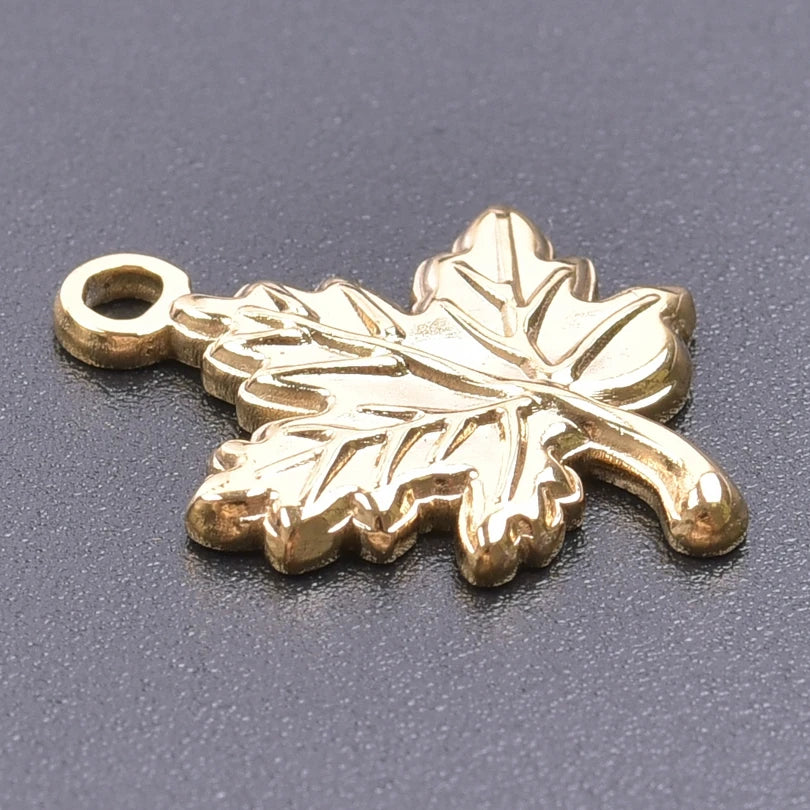5pcs/Lot 18k Real Gold Plated Rose Lotus Bulk Charms For Jewelry Making Supplies DIY Sunflower Pendants Stainless Steel Charm