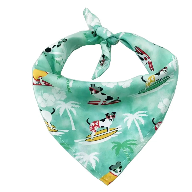 Pet Dog Bandana Outdoor Beach Triangular Scarf Cute Puppy Kerchief Summer Holiday Pet Accessories For Small Medium Large Dogs