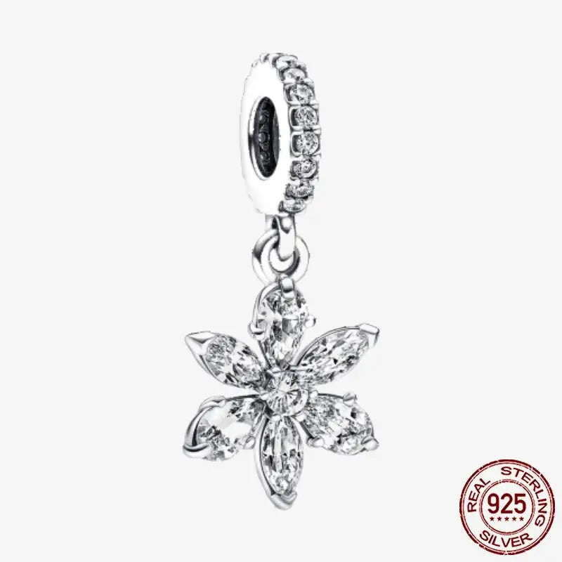 925 Sterling Silver Gold Heart Plated Dangle Charm for Original Bracelet Beads Jewelry DIY Birthday Gift for Women plata de ley