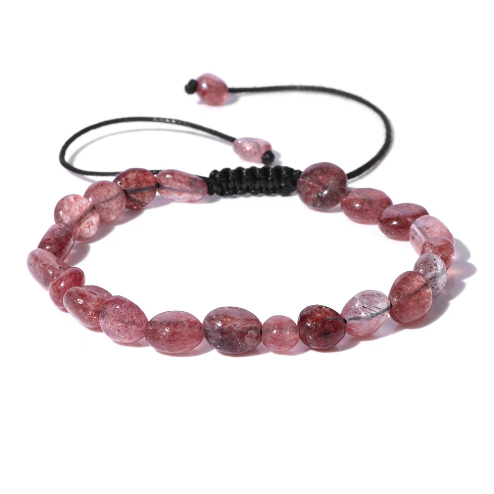 Natural Stone Lapis Lazuli Beads Bracelet Irregular Chip Stone Adjustable Bracelets Tiger Eye Agates Bangles Women Fine Jewelry