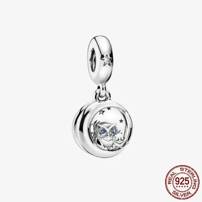 925 Sterling Silver Gold Heart Plated Dangle Charm for Original Bracelet Beads Jewelry DIY Birthday Gift for Women plata de ley